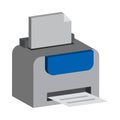 Printer - Isometric 3D illustration. Royalty Free Stock Photo