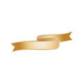 Gold ribbon banner element vector Royalty Free Stock Photo