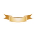 Gold ribbon banner element vector Royalty Free Stock Photo