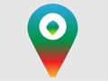 Abstract google map logo on white