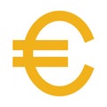Euro currency - Flat color image.