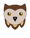 Cute owl - vector full color illustration. Owl head - cute picture, baby, smile.