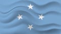 Micronesian flag. A vector of the Micronesian flag
