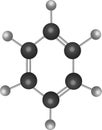 Benzene Organic Chemical Compound Molecular Structure Royalty Free Stock Photo