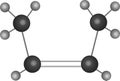 Cis 2-butene C4H8 Organic Compound Molecular Structure Royalty Free Stock Photo