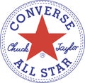 Converse All Star Logo vector illustration on white background Royalty Free Stock Photo