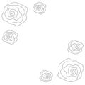 Roses flowers background, floral nature