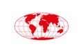 Globe world vector map international travel and tour