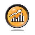 Graphic analys market icon with orange color