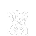 Bunny love heart design