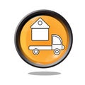 Delivery truck icon on white background Royalty Free Stock Photo