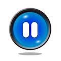 Vector illustration pause icon button Royalty Free Stock Photo