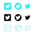 Twitter social media icon collection