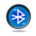 VECTOR ILLUSTRATION BLUETOOTH ICON BUTTON