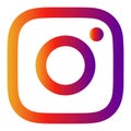 Squared colored round edges instagram logo icon.