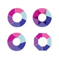 Set of colorful circle business logo. Icon set. Stock illustration. Royalty Free Stock Photo