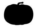 Pumpkin - black vector silhouette for pictogram or logo. Pumpkin - sign or icon.