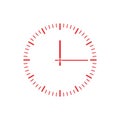 Time icon, Clock vector isolated on white background. 24 hour assistance.
