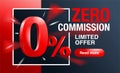 0 percents banner - zero commission template