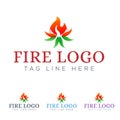 Fire Logo Design - Fire Icon - Logo Elements - Vector Logo Icon Royalty Free Stock Photo