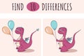 Illustration of Finding Differences. Find the differences.