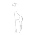 Giraffe african design line