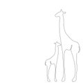 Giraffe african design line