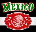 Mexico emblem Western style, Mexican theme vector design.