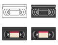 Old videotape in different styles.