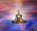 Spiritual energy healing power, connection, conscience awakening, meditation, expansion Royalty Free Stock Photo