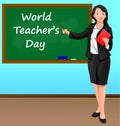 World teacher`s day concept