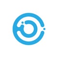 Abstract vector circle technology icon. Network, communication, computer, symbol, Connect logo.