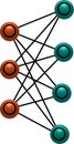 Restricted Boltzmann Machine Neural Network Component Illustration Diagram