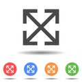 Expansion arrow icon vector logo