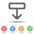 Download arrow down vector logo Royalty Free Stock Photo