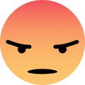 Facebook angry emoji design on white