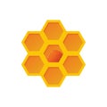 Bee comb logo design. Bee comb pattern.