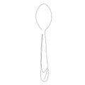 Spoon silhouette on white background line draw