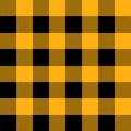 Black and yellow lumberjack pattern, vector illustration