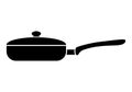 Frying pan icon, vector illustration Royalty Free Stock Photo