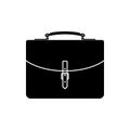 Black briefcase icon, vector illustration Royalty Free Stock Photo