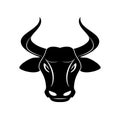 Angry bull head, vector illustration Royalty Free Stock Photo