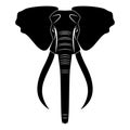 Elephant head, vector illustration