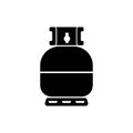 Propane gas cylinder icon, vector illustration