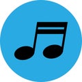 Vector Music note - Vector icon for musical apps and websites Royalty Free Stock Photo