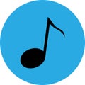 Vector Music note - Vector icon for musical apps and websites Royalty Free Stock Photo