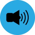 Sound icon vector, Player navigation button. Audio setting concept. Royalty Free Stock Photo