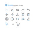 Set of UI Icons for web and mobile. Premium quality graphic design. Royalty Free Stock Photo
