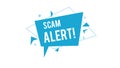 Scam alert icon. Flat illustration on white Royalty Free Stock Photo