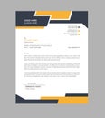 Creative and Modern Business Letterhead template design Vector.